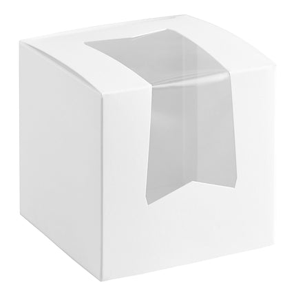 Hộp cupcake có cửa sổ màu trắng Baker's Lane 11 x 11 x 11 cm - Vỉ 10 cái
