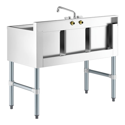 Bồn rửa dưới quầy 3 ngăn kèm vòi Regency 98 x 48 cm