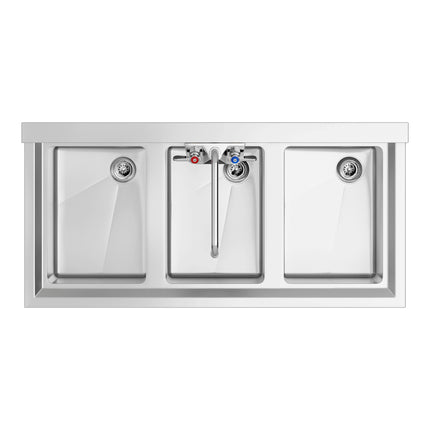 Bồn rửa dưới quầy 3 ngăn kèm vòi Regency 98 x 48 cm