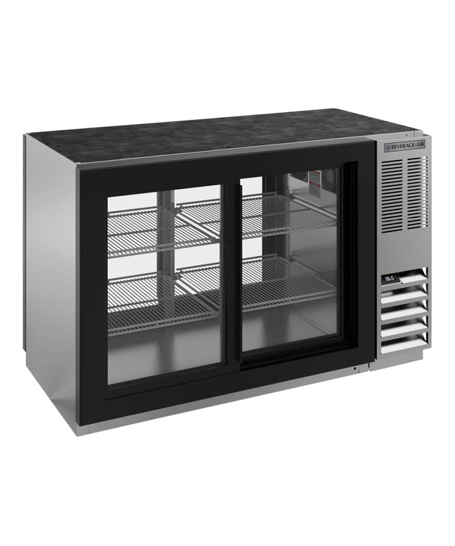 Tủ mát sau quầy bar cửa kính trượt xuyên thép không gỉ Beverage-Air BB48HC 122 cm