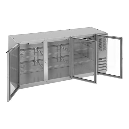 Tủ mát quầy bar Beverage-Air BB72HC-1-FG-S thép không gỉ 183 cm cửa kính đạt chuẩn thực phẩm