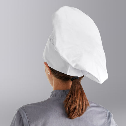 Mũ đầu bếp poly-cotton màu trắng Choice