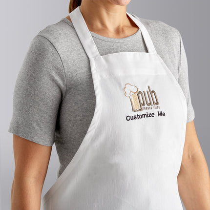 Tạp dề yếm pha polyester-cotton tùy chỉnh được màu trắng Choice 86,4 x 86,4 cm