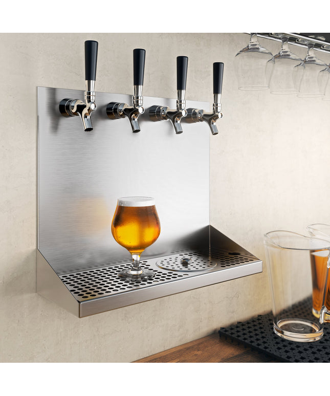 Khay hứng inox gắn tường 4 vòi Regency 41 x 15 x 36 cm kèm bộ rửa ly