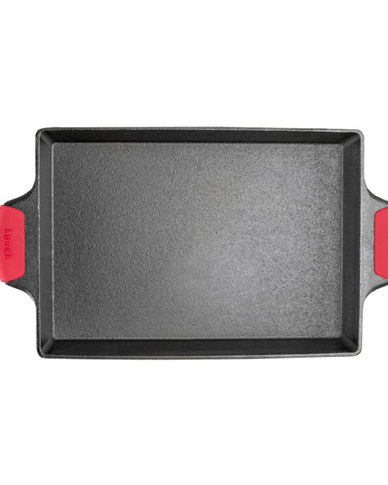 Chảo Gang Chữ Nhật Lodge BW13CA1 Tay Cầm Silicone 23 x 33 cm