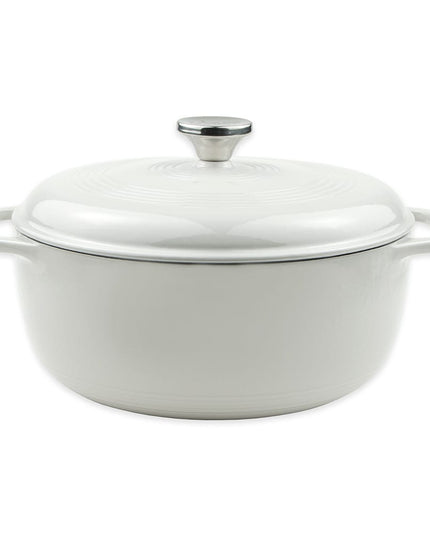 Nồi Gang Tráng Men Lodge EC6D13 5.7 lít Màu Oyster White