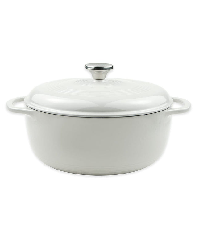 Nồi Gang Tráng Men Lodge EC6D13 5.7 lít Màu Oyster White
