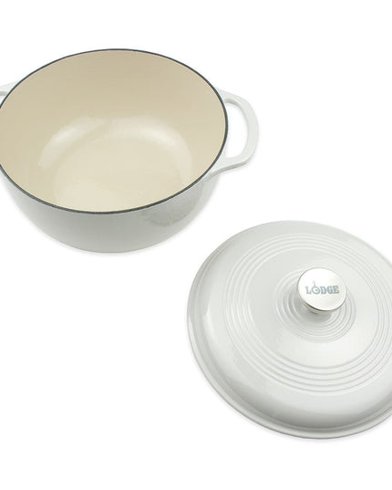 Nồi Gang Tráng Men Lodge EC6D13 5.7 lít Màu Oyster White