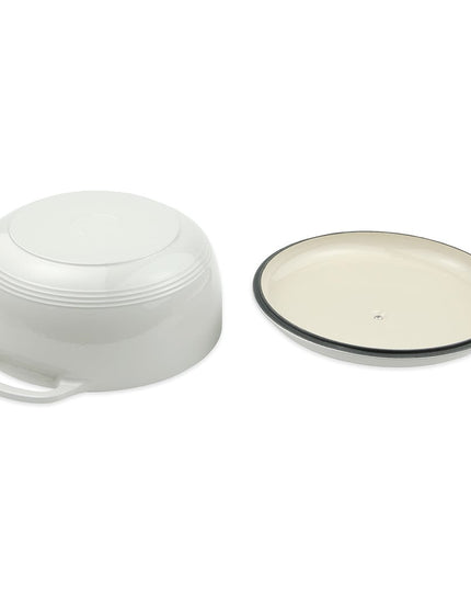 Nồi Gang Tráng Men Lodge EC6D13 5.7 lít Màu Oyster White