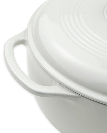 Nồi Gang Tráng Men Lodge EC6D13 5.7 lít Màu Oyster White