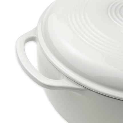 Nồi Gang Tráng Men Lodge EC6D13 5.7 lít Màu Oyster White