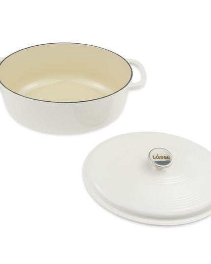 Nồi Gang Tráng Men Lodge EC7OD13 6.6 lít Màu Oyster White
