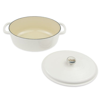 Nồi Gang Tráng Men Lodge EC7OD13 6.6 lít Màu Oyster White