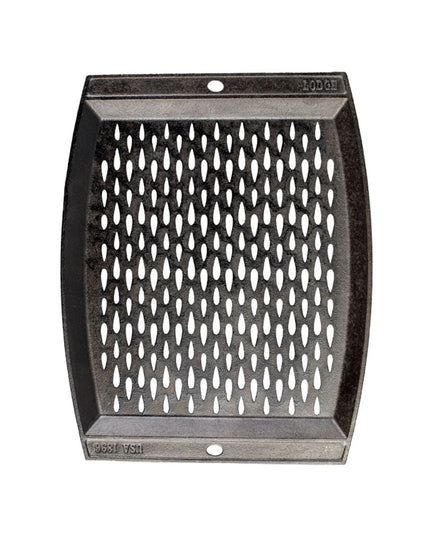 Khay Nướng Lodge L15RCGT Đục Lỗ 38.1 x 30.5 cm Gang Đúc