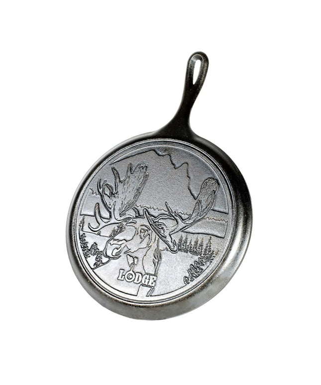 Vỉ Nướng Gang Lodge Wildlife Series L9OGWLMO Tròn 27 cm Họa Tiết Nai Sừng Tấm