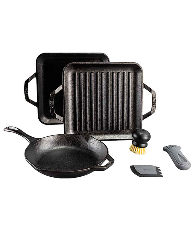 Bộ Chảo Gang Lodge LC6GMSETA Gourmet 6 Món