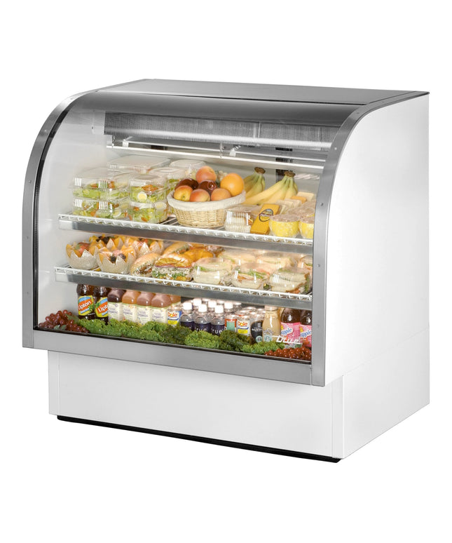 Tủ trưng bày thức ăn lạnh kính cong trắng True TCGG-48-HC-LD 122,6 cm
