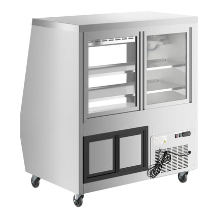 Tủ mát trưng bày thịt nguội kính vuông thép không gỉ Avantco DDLC-50-S 127 cm