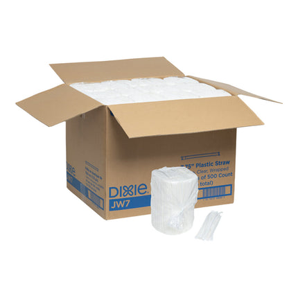 Ống hút jumbo Dixie trong suốt có bọc 20 cm - Thùng 12.000 cái