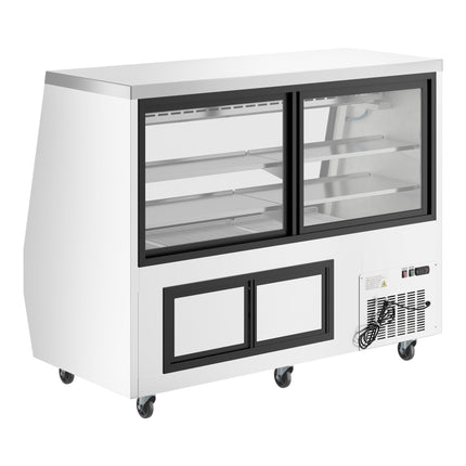 Tủ trưng bày lạnh deli 2 công dụng Avantco DDLC-71-W 180 cm kính vuông màu trắng