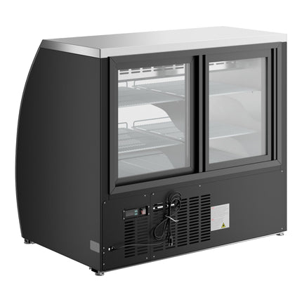 Tủ trưng bày thịt nguội Avantco DLC47-HC-B 119,4 cm đen kính cong làm lạnh