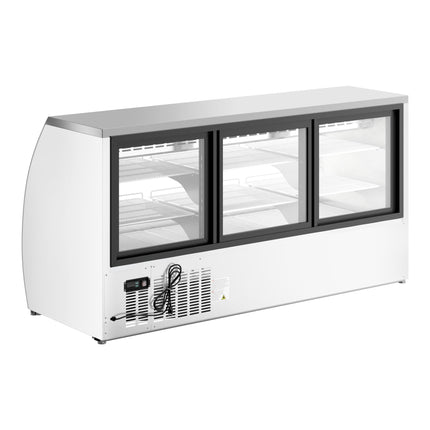 Tủ trưng bày deli lạnh Avantco DLC82-HC-W kính cong màu trắng 208 cm