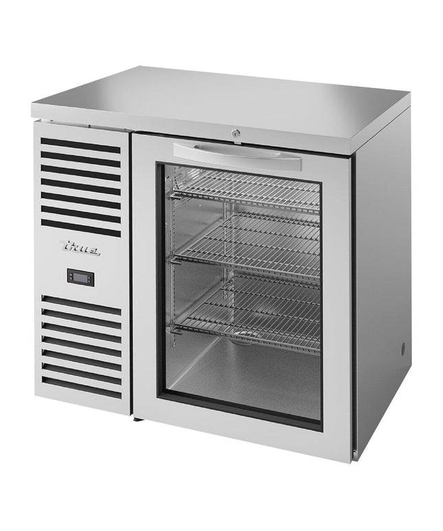 Tủ mát quầy bar cửa kính hẹp True TBR36-RISZ1-L-S-G-1 91 cm inox kèm đèn LED