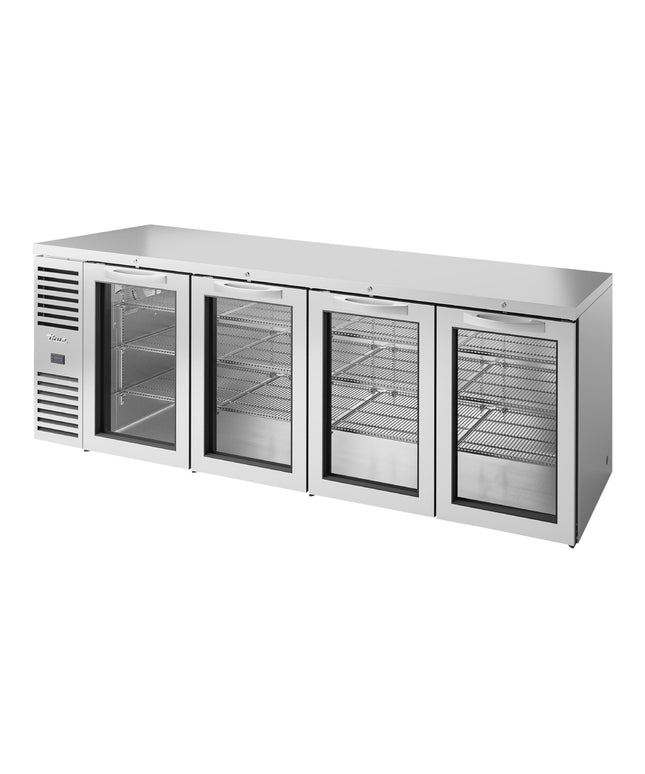 Tủ mát quầy bar True TBR108-RISZ1-L-S-GGGG-1 274,3 cm inox cửa kính quầy bar LED chiếu sáng