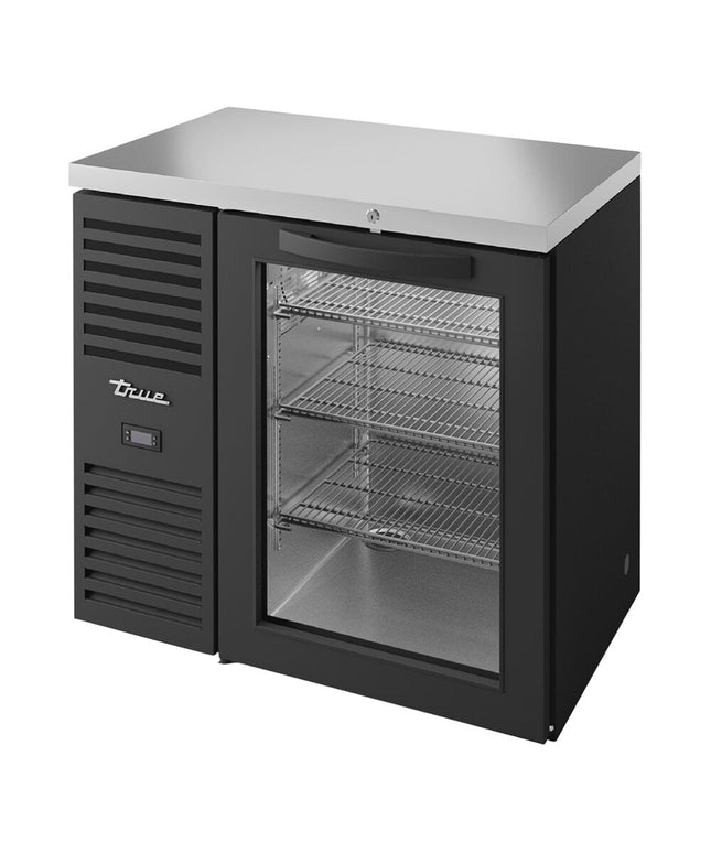 Tủ mát quầy bar hẹp True TBR36-RISZ1-L-B-G-1 cửa kính màu đen 91 cm đèn LED