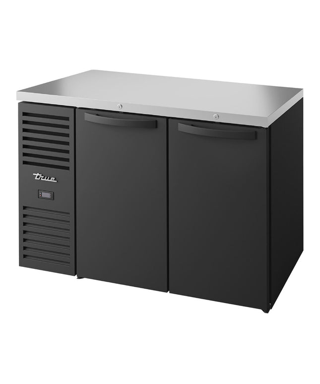 Tủ mát quầy bar cửa đặc đen True TBR48-RISZ1-L-B-SS-1 121,9 cm hẹp có đèn LED