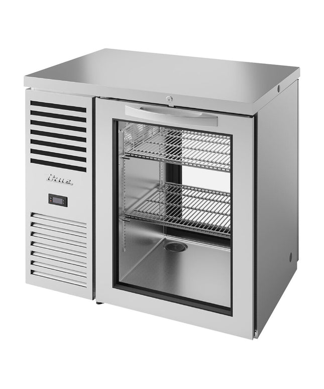 Tủ mát quầy bar cửa kính xuyên suốt thép không gỉ True TBR36-PTSZ1-L-S-G-G-1 91,4 cm có đèn LED