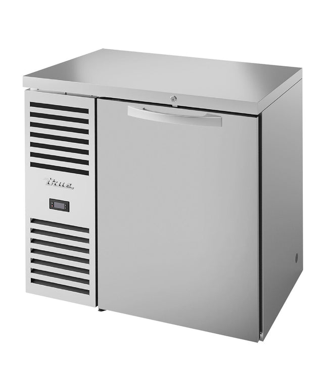 Tủ mát quầy bar cửa đặc hẹp inox True TBR36-RISZ1-L-S-S-1 91 cm đèn LED