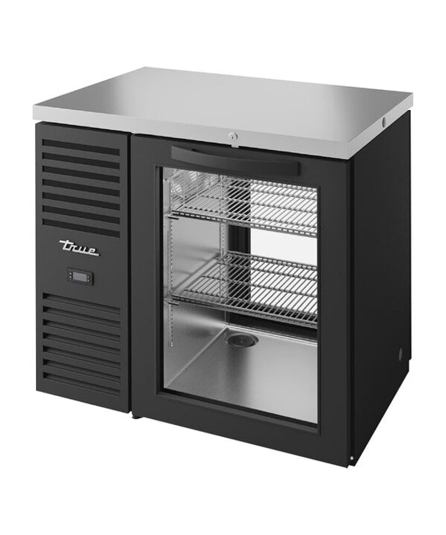 Tủ mát quầy bar thông hai mặt True TBR36-PTSZ1-L-B-G-G-1 91 cm cửa kính đen đèn LED