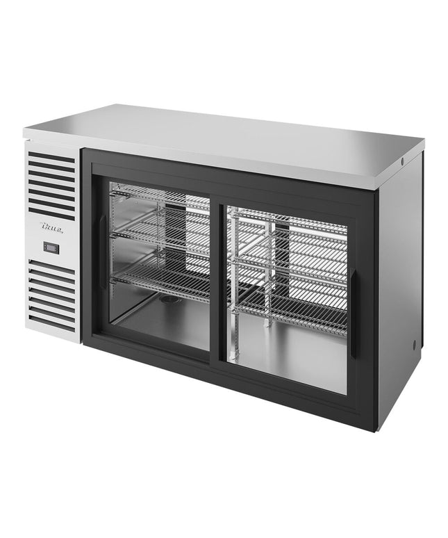 Tủ mát quầy bar xuyên suốt cửa kính trượt True TBR60-PTSZ1-L-S-11-11-1 152 cm, thép không gỉ, đèn LED