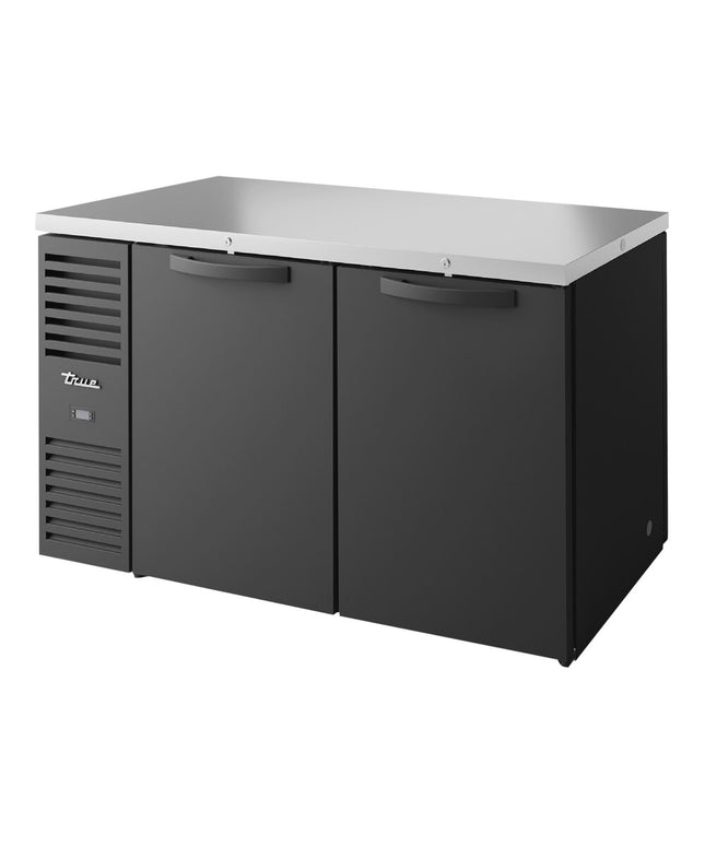 Tủ mát quầy bar xuyên suốt cửa đặc True TBR60-PTSZ1-L-B-SS-SS-1 152 cm, đen, đèn LED