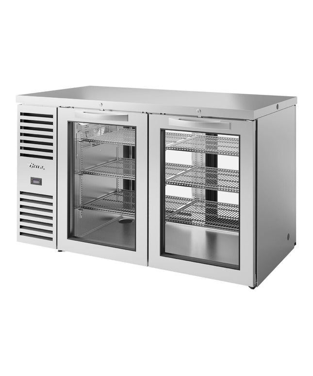 Tủ mát quầy bar cửa kính thông hai mặt đèn LED True TBR60-PTSZ1-L-S-GG-GG-1 152 cm - Inox