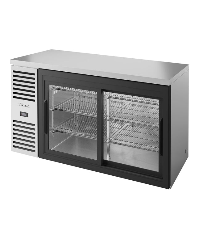 Tủ mát quầy bar cửa kính trượt thép không gỉ True TBR60-RISZ1-L-S-11-1 152,4 cm hẹp có đèn LED