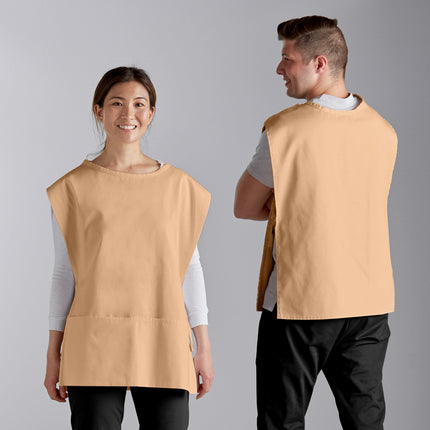 Tạp dề chui đầu 2 túi pha polyester-cotton màu kaki Choice
