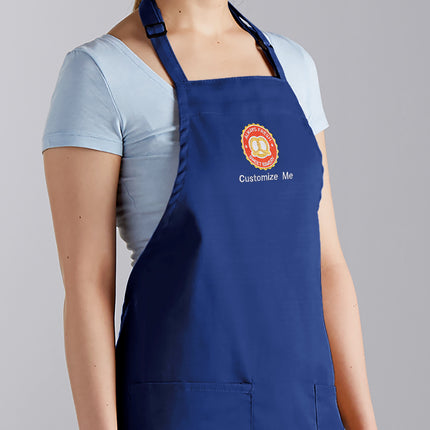 Tạp dề yếm 2 túi pha polyester-cotton điều chỉnh màu xanh royal Choice 81,3 x 76,2 cm