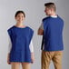 Tạp dề chui đầu 2 túi pha polyester-cotton màu xanh royal Choice