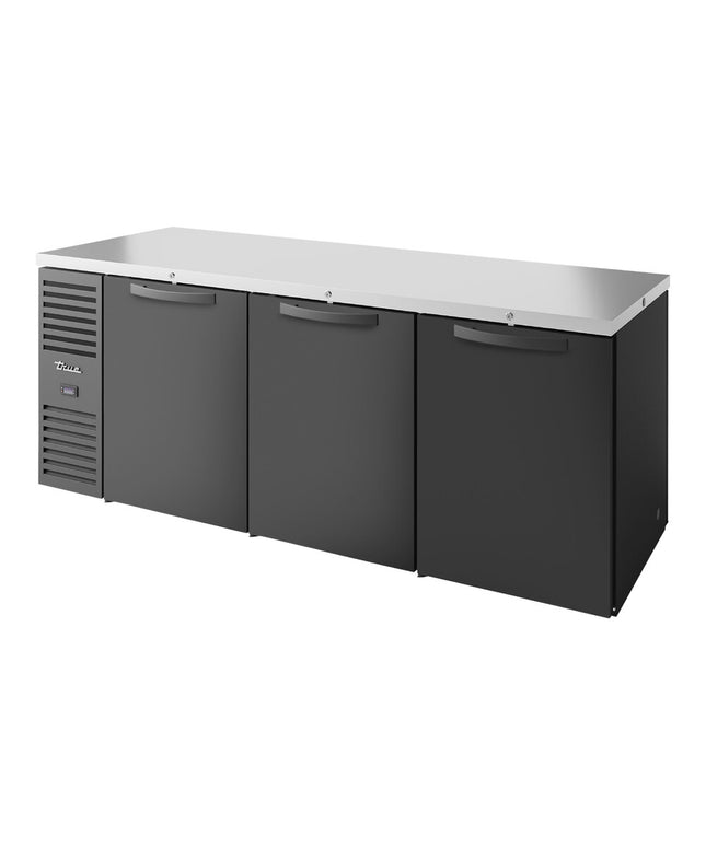Tủ mát quầy bar True TBR84-PTSZ1-L-B-SSS-SSS-1 cửa đặc màu đen 213 cm đèn LED thông hai mặt