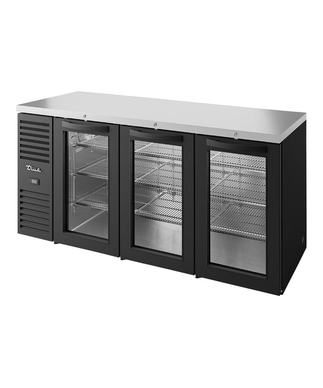 Tủ mát dưới quầy bar cửa kính đen True TBR84-RISZ1-L-B-GGG-1 213 cm có đèn LED
