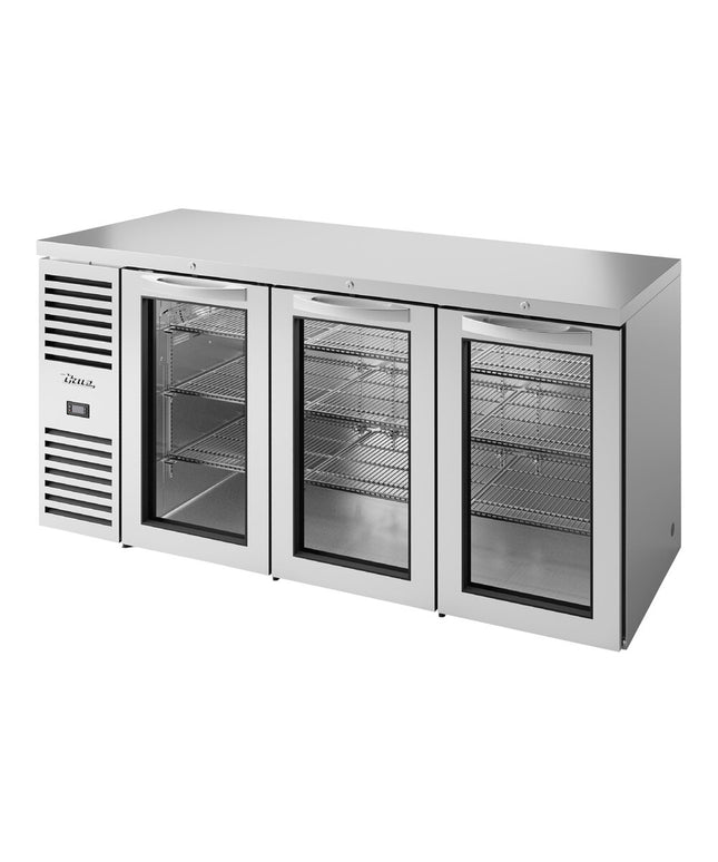 Tủ mát back bar cửa kính inox True TBR72-RISZ1-L-S-GGG-1 183 cm có đèn LED