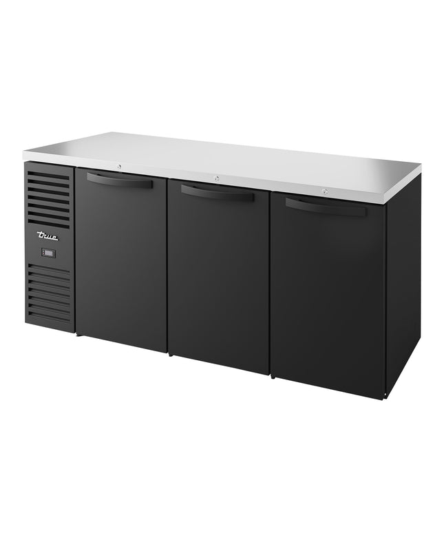Tủ mát quầy bar cửa đặc đen hẹp True TBR72-RISZ1-L-B-SSS-1 183 cm đèn LED