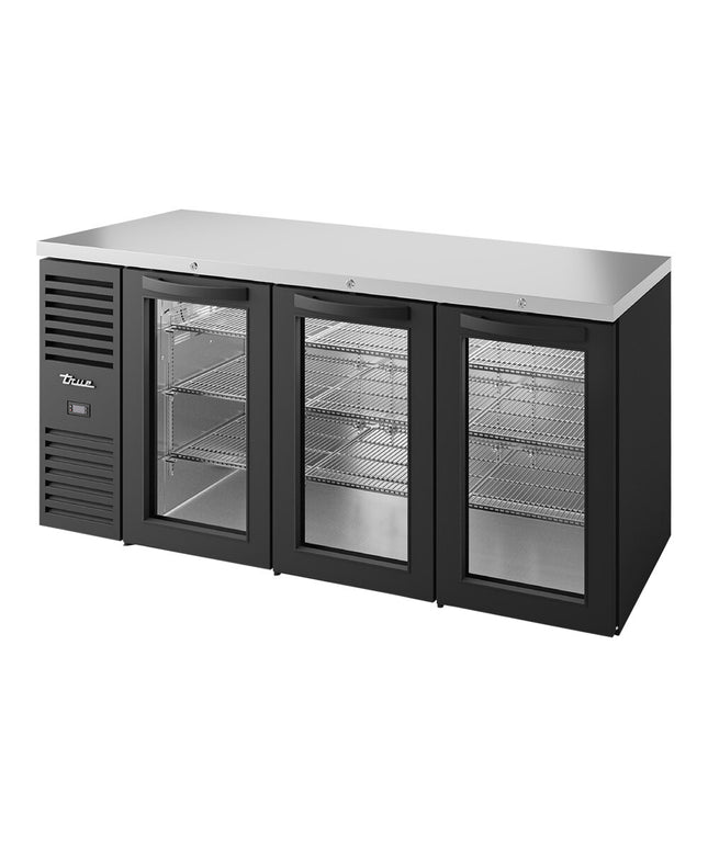 Tủ mát quầy bar cửa kính đen True TBR72-RISZ1-L-B-GGG-1 182,9 cm hẹp có đèn LED