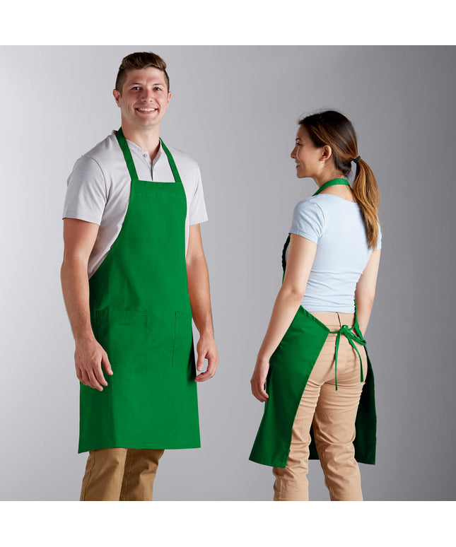 Tạp dề yếm 2 túi pha polyester-cotton màu xanh kelly Choice 86,4 x 76,2 cm