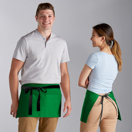 Tạp dề nửa eo pha polyester-cotton màu xanh kelly Choice