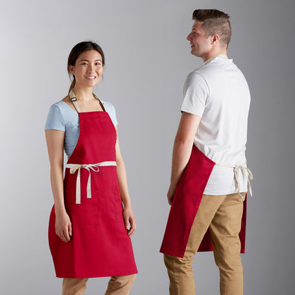 Tạp dề yếm 2 túi pha polyester-cotton điều chỉnh màu tự nhiên Choice 81,3 x 76,2 cm