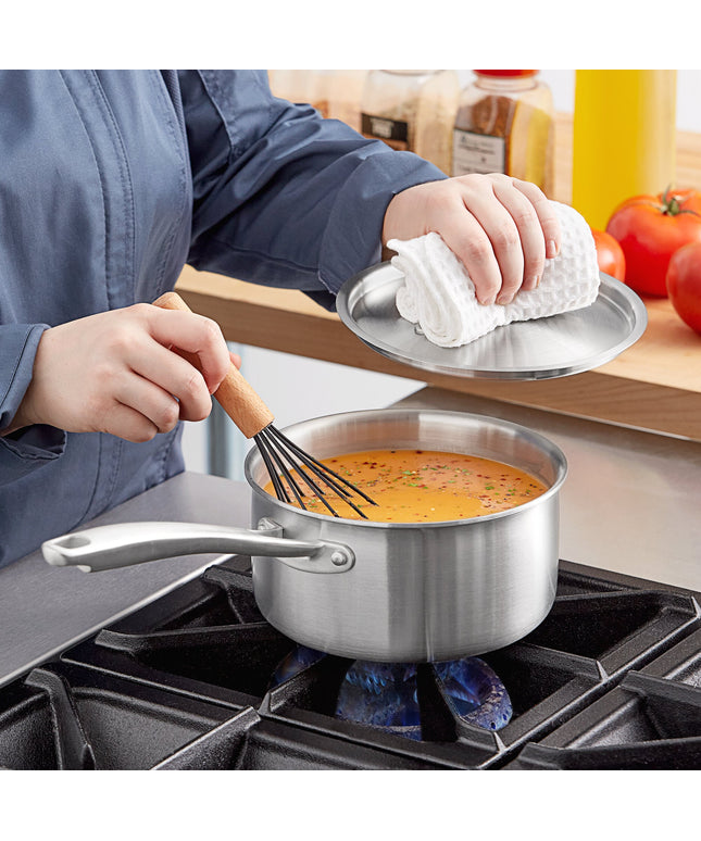 Nồi nấu sốt thép không gỉ ba lớp Vigor SS3 Series 2,4 lít, kèm nắp