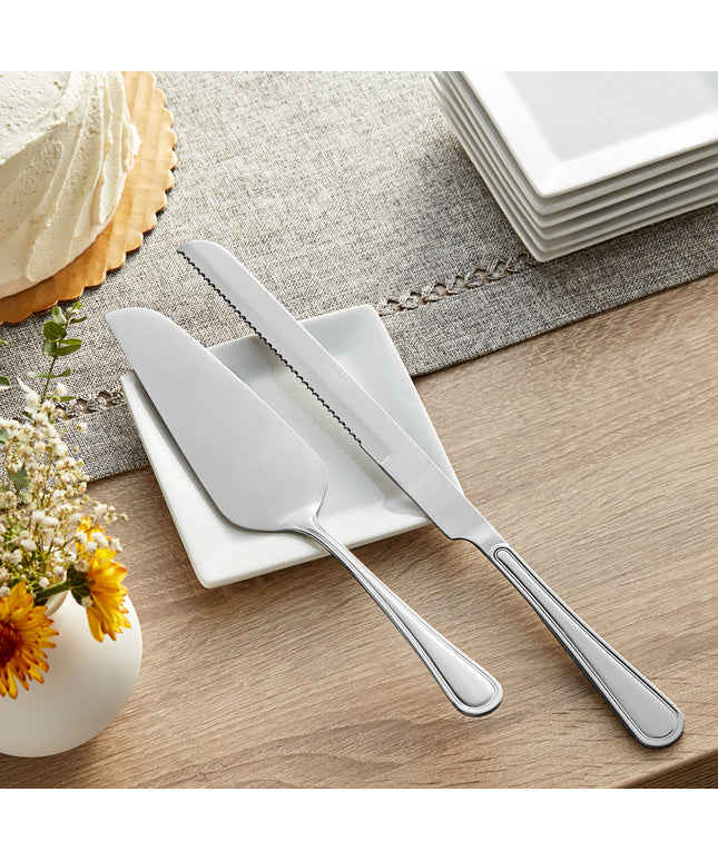 Bộ dụng cụ cắt bánh 2 món thép không gỉ 18/8 siêu dày Acopa Edgeworth